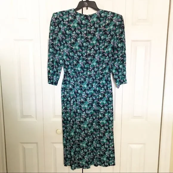 Karin Stevens Vintage Floral Print Dress 10 - Picture 5 of 8